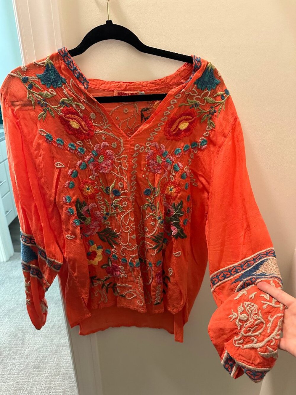 Johnny Was vibrant blouse